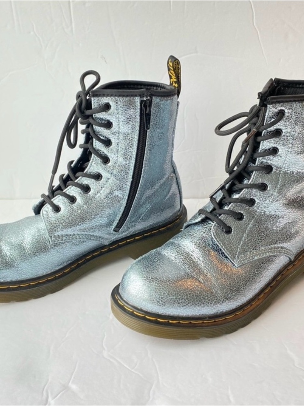 Dr. Martens Iridescent Black Combat Boots